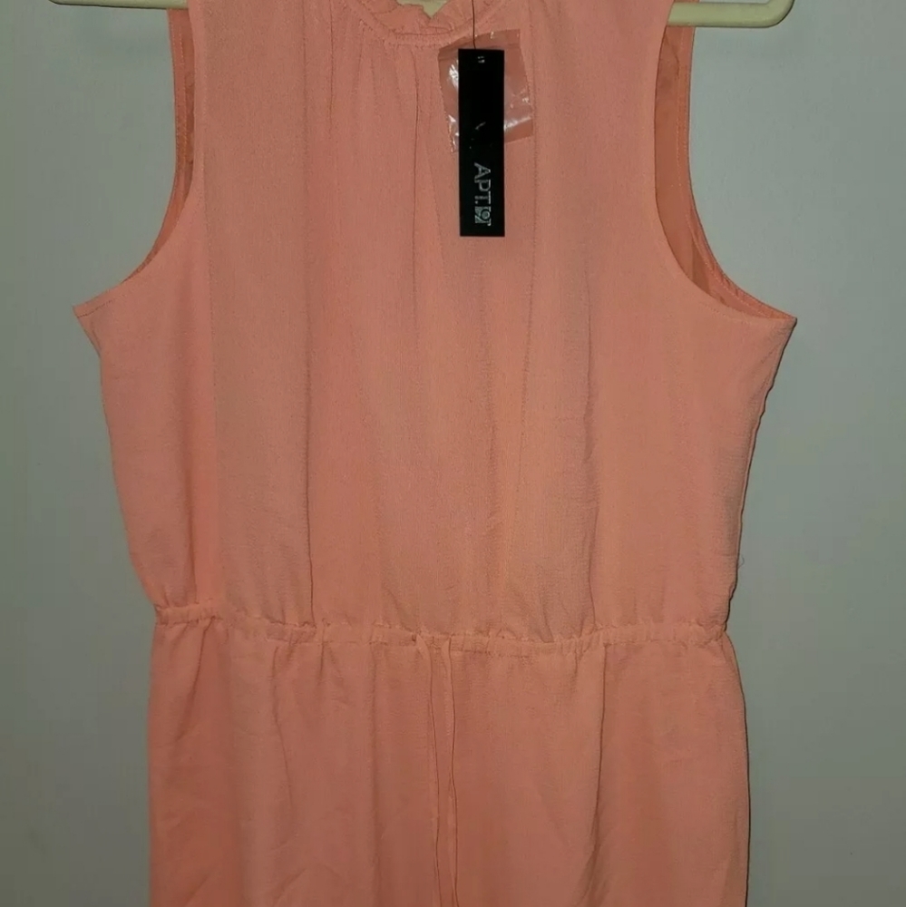 New sleeveless tie waist dress women XL
